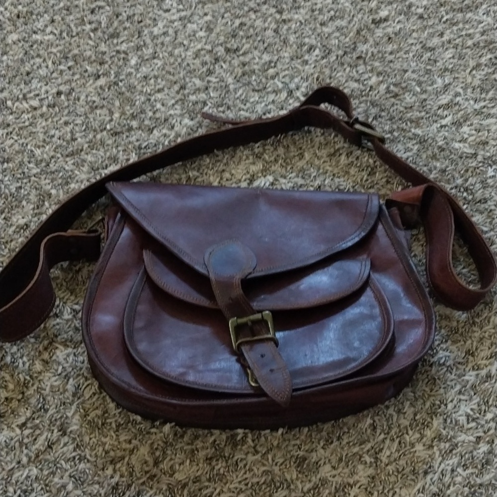 Dark brown Satchel.